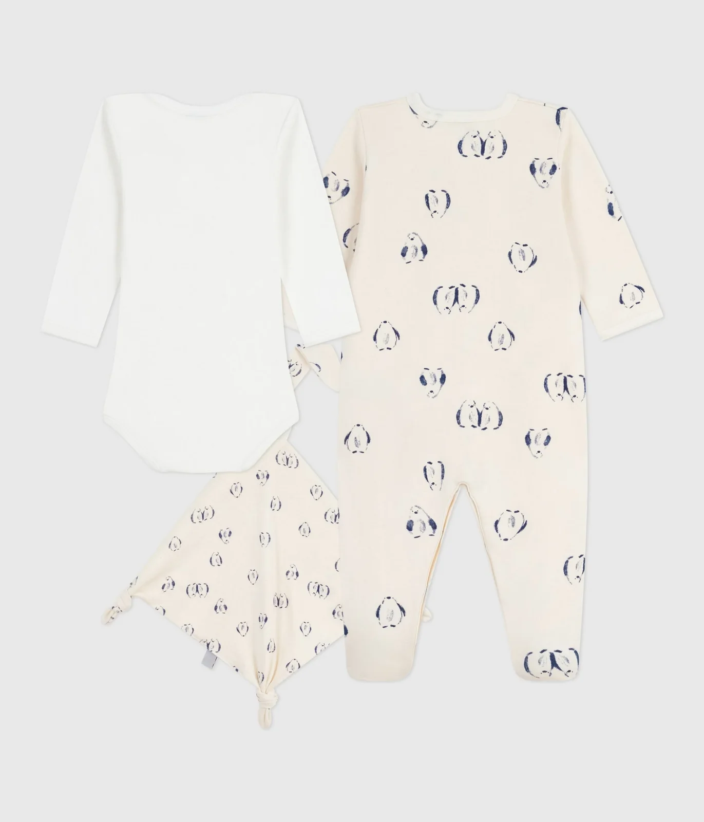 Babies' floral-print velour gift set