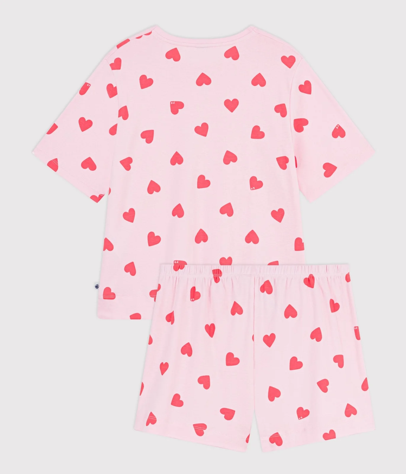 Women's short heart print cotton pyjamas