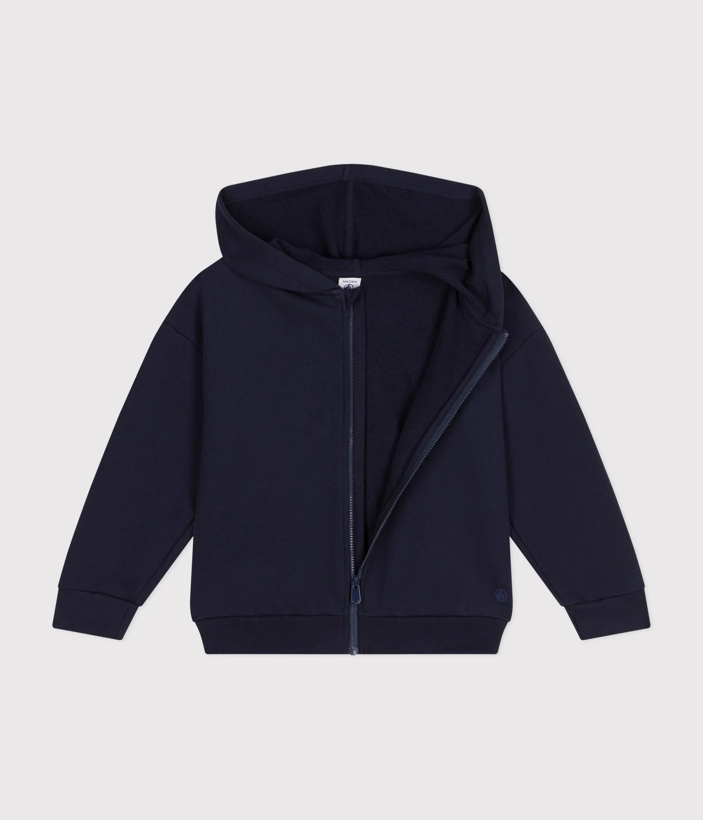 Girls' hooded zip-up fleece sweatshirt