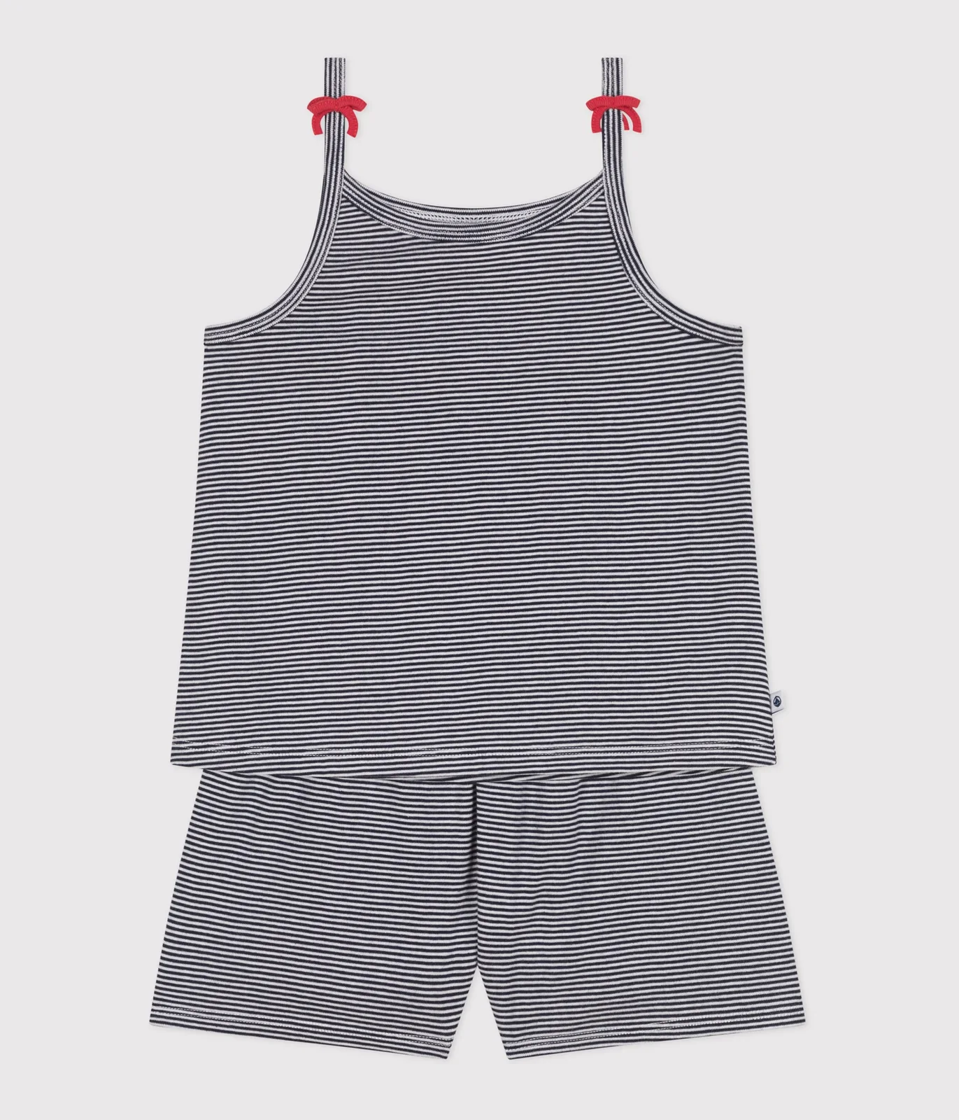 Children's short stripy strappy pyjamas