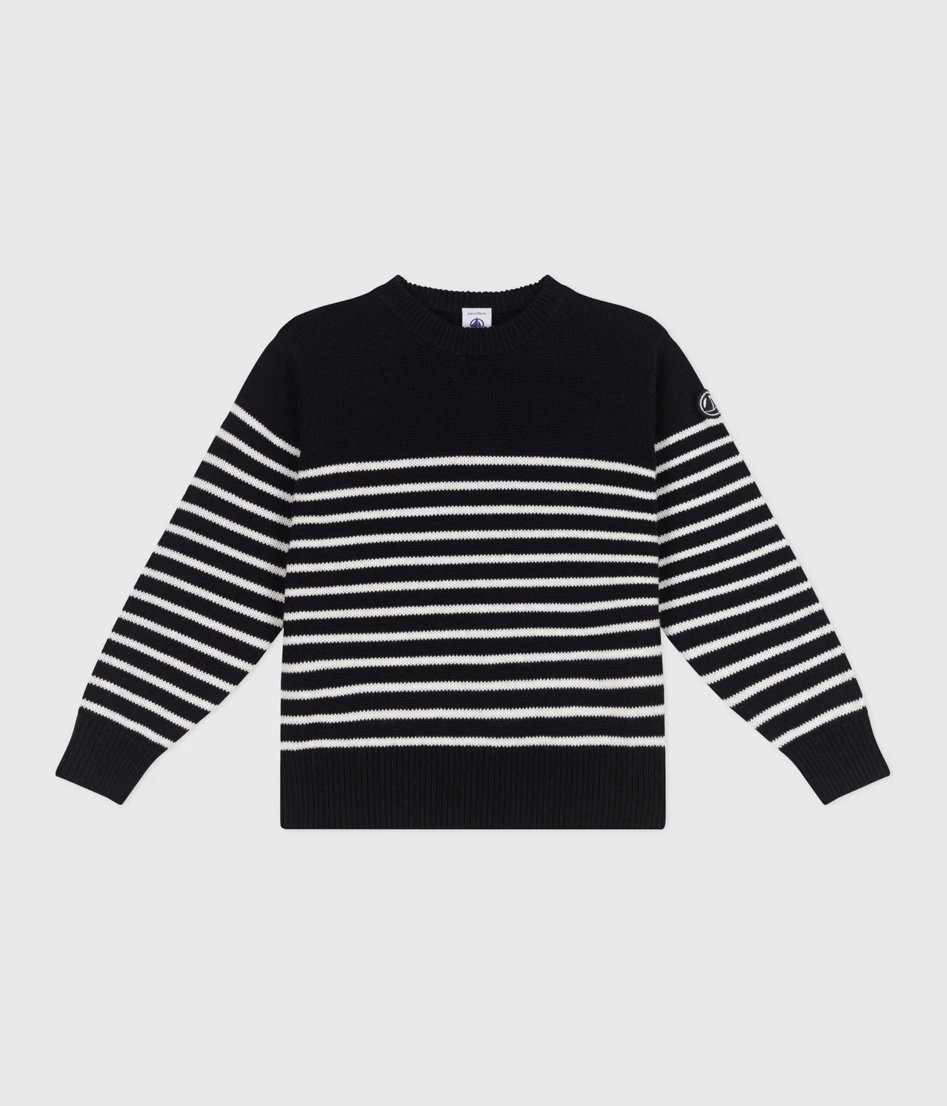 Children's stripy sailor jumper in wool and cotton