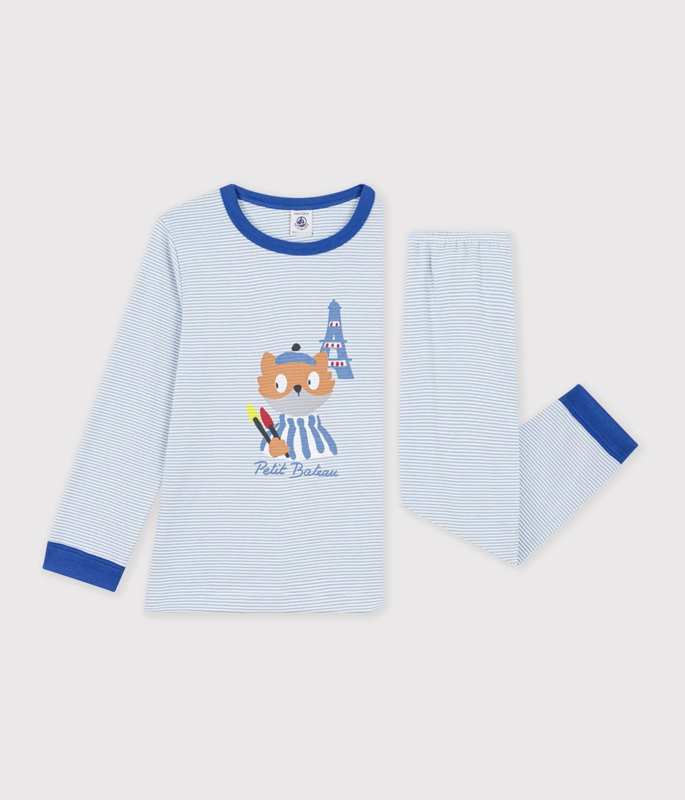 Children's stripy cotton pyjamas