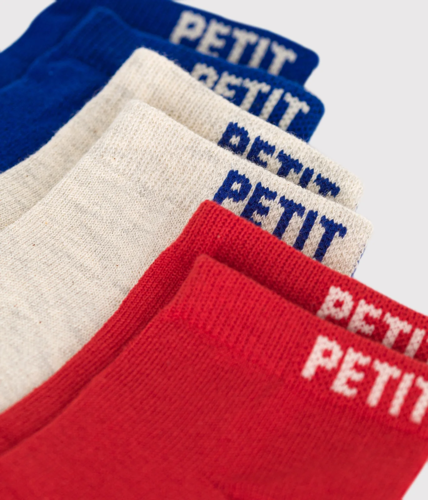Children's plain cotton socks - 3-pack