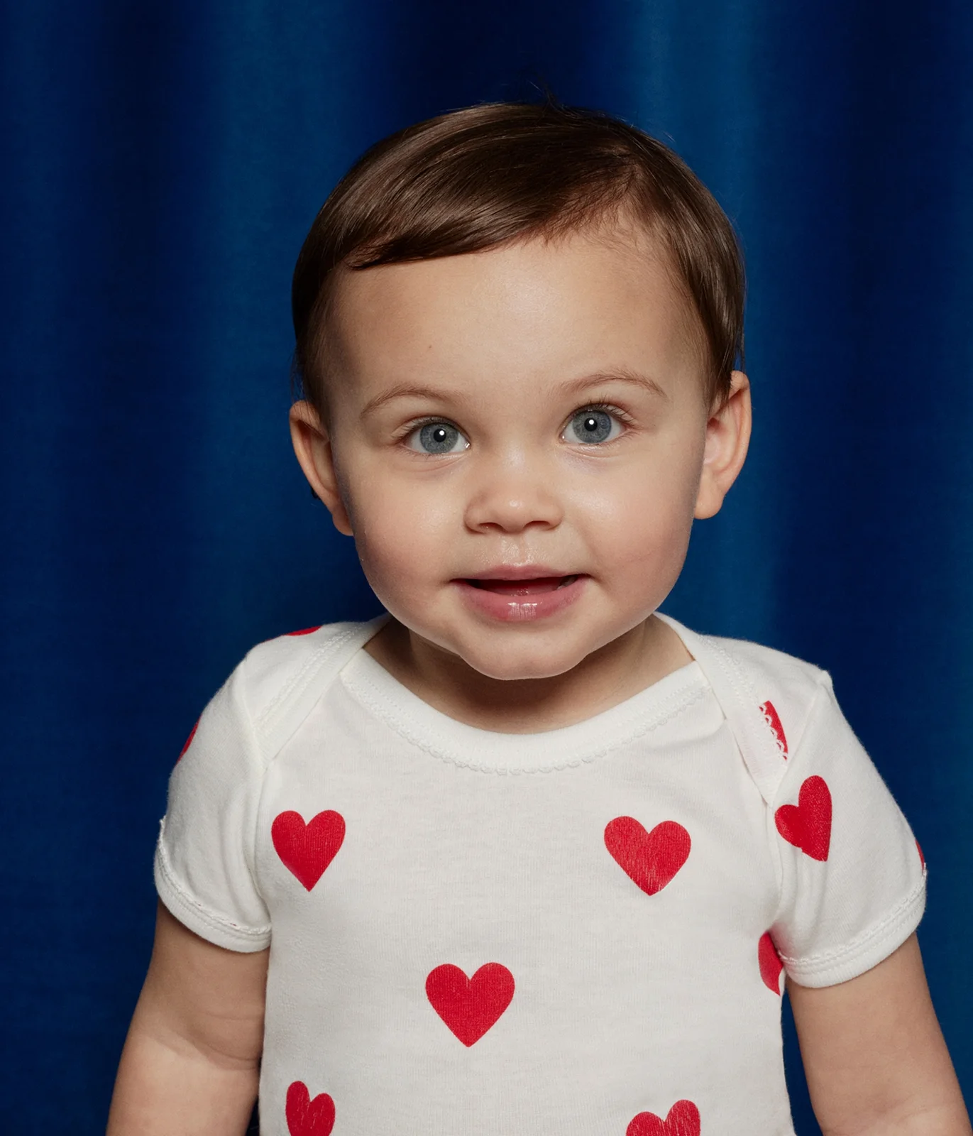 Babies' Heart Patterned Short-Sleeved Cotton Bodysuits - 3-Pack