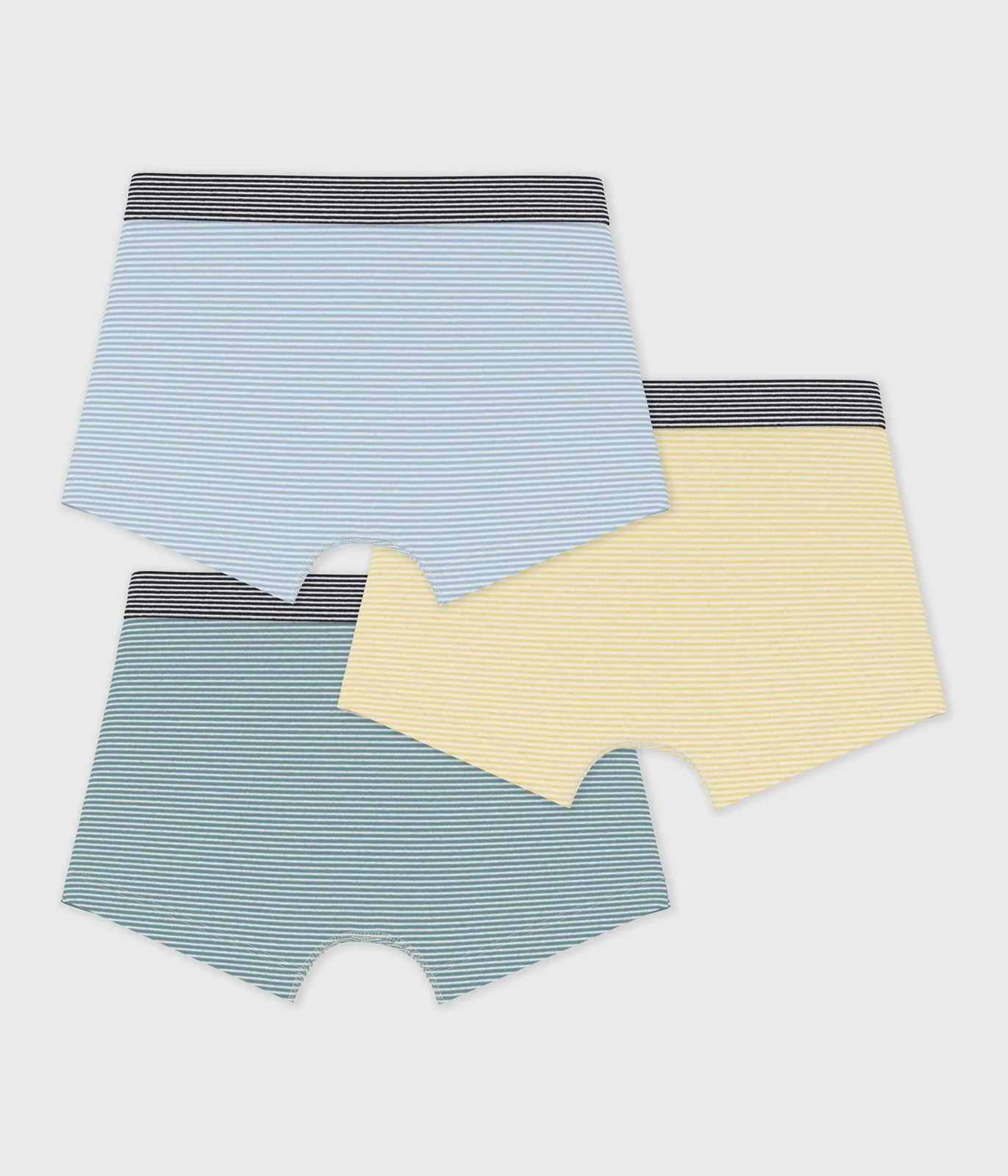 Pack of children's stripy cotton boxers
