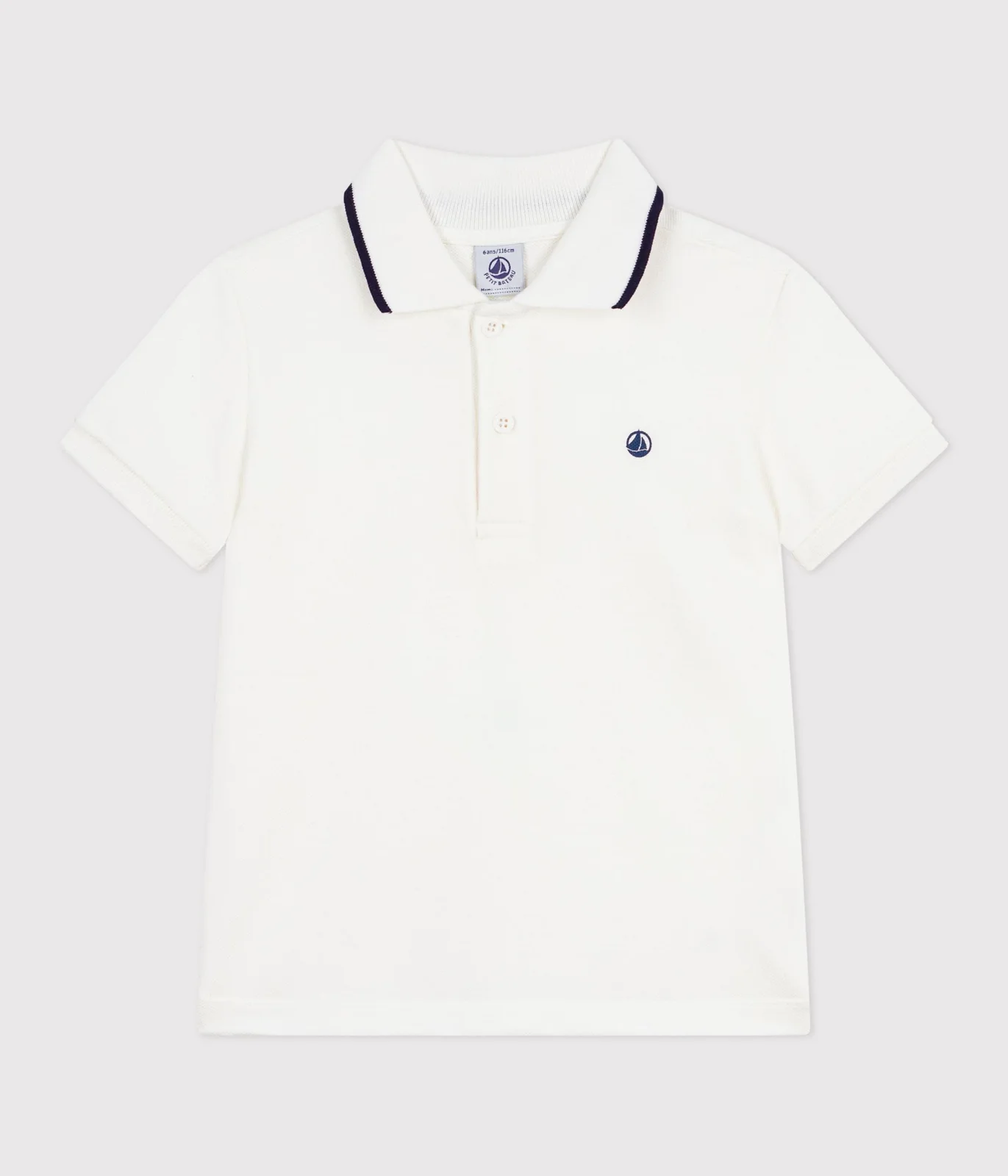 Children's short-sleeved cotton polo shirt