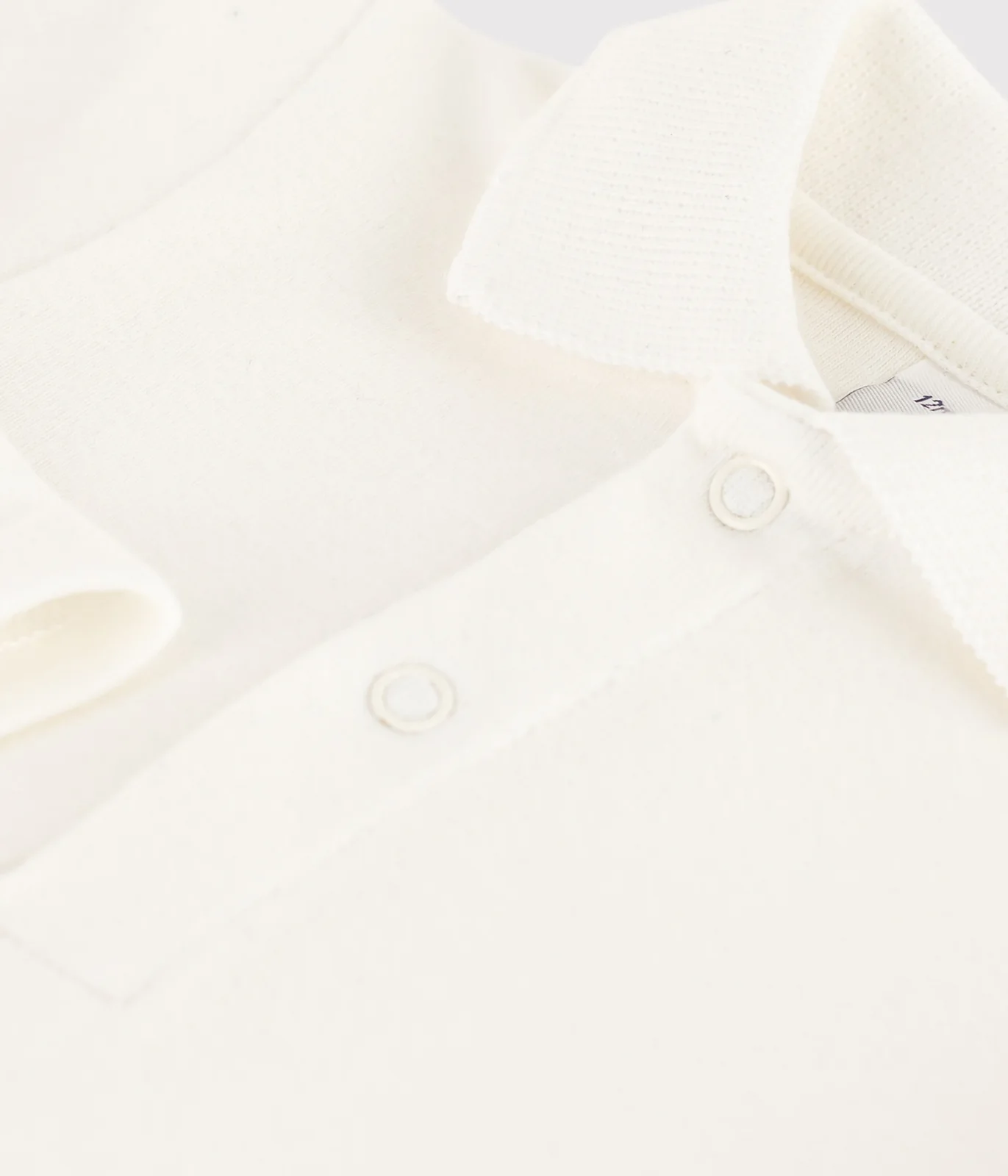 Babies' plain cotton body with a polo collar