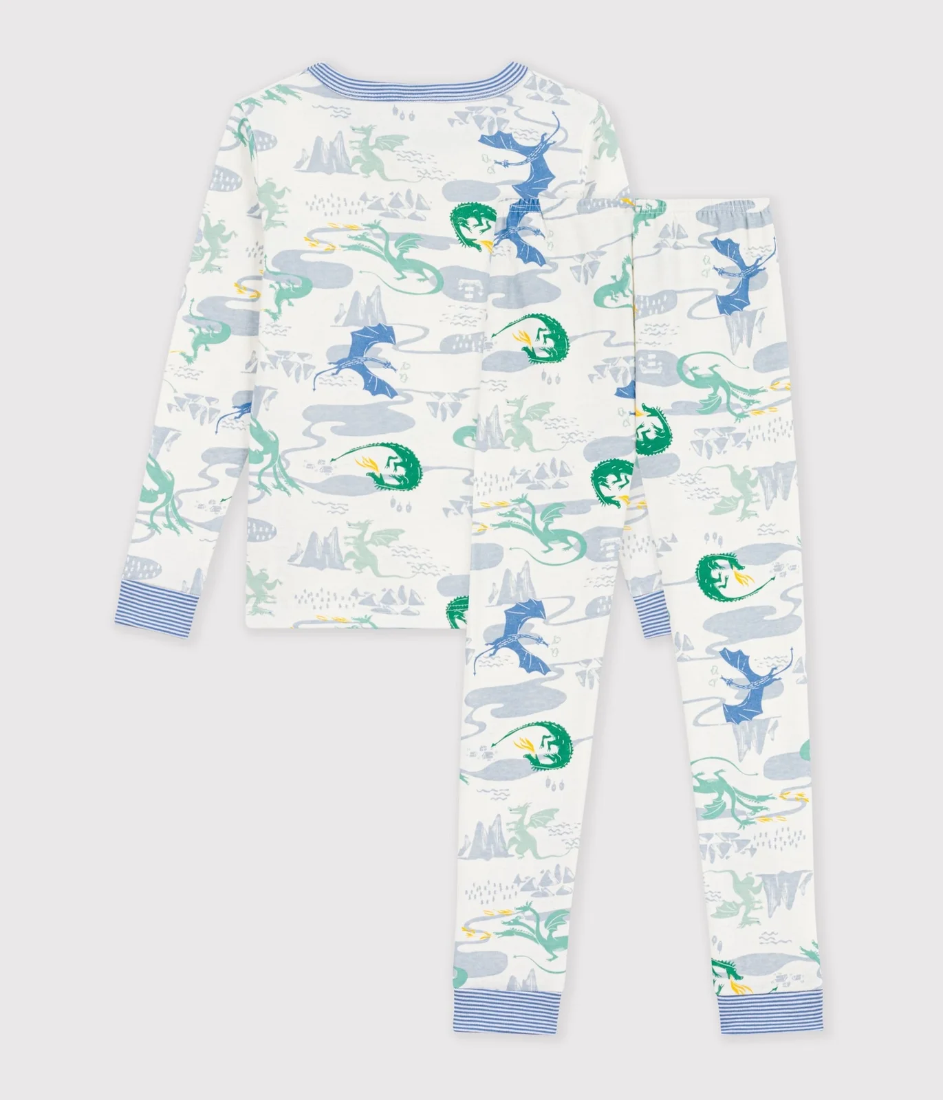 Children's snug-fitting printed cotton pyjamas