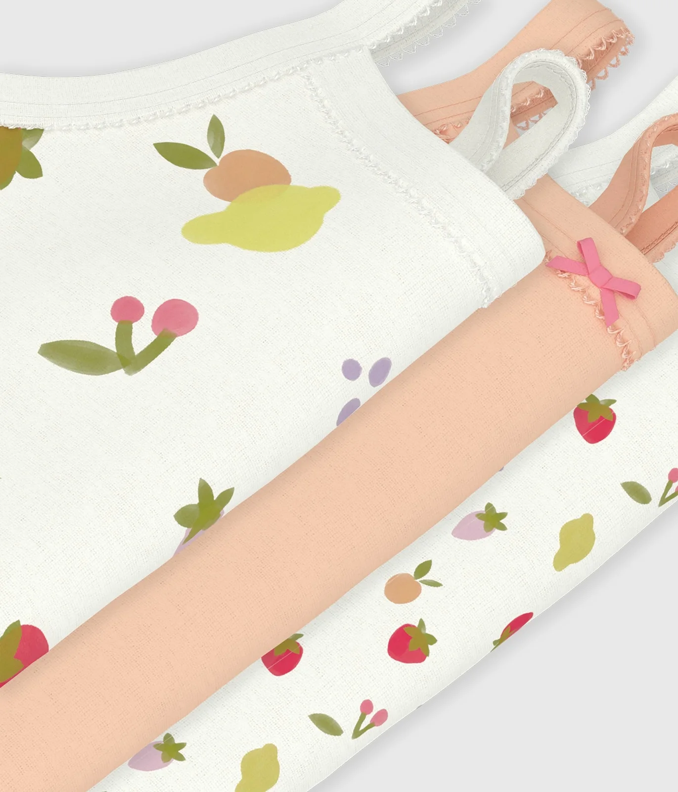 Pack of babies' strappy cotton bodies