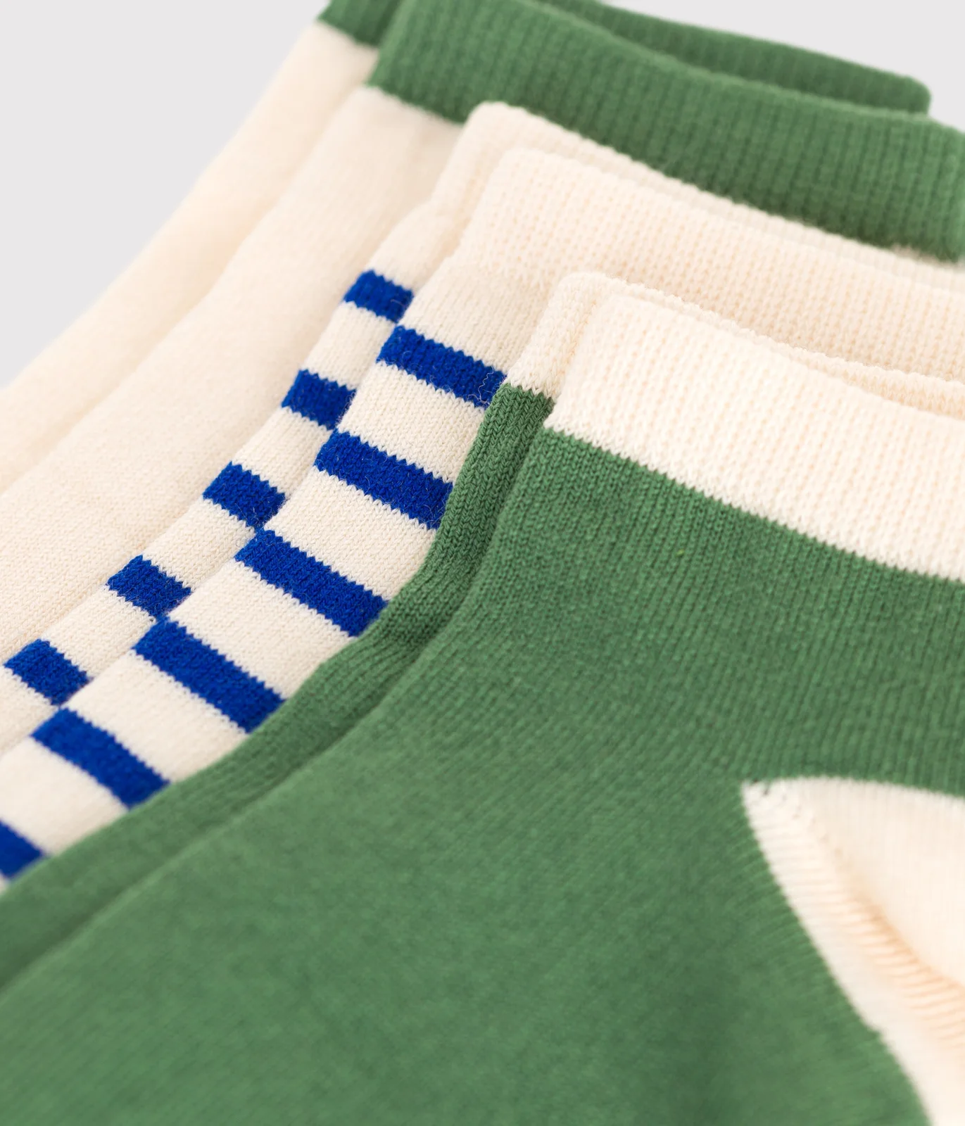 Pairs of children's stripy cotton socks - 3-pack