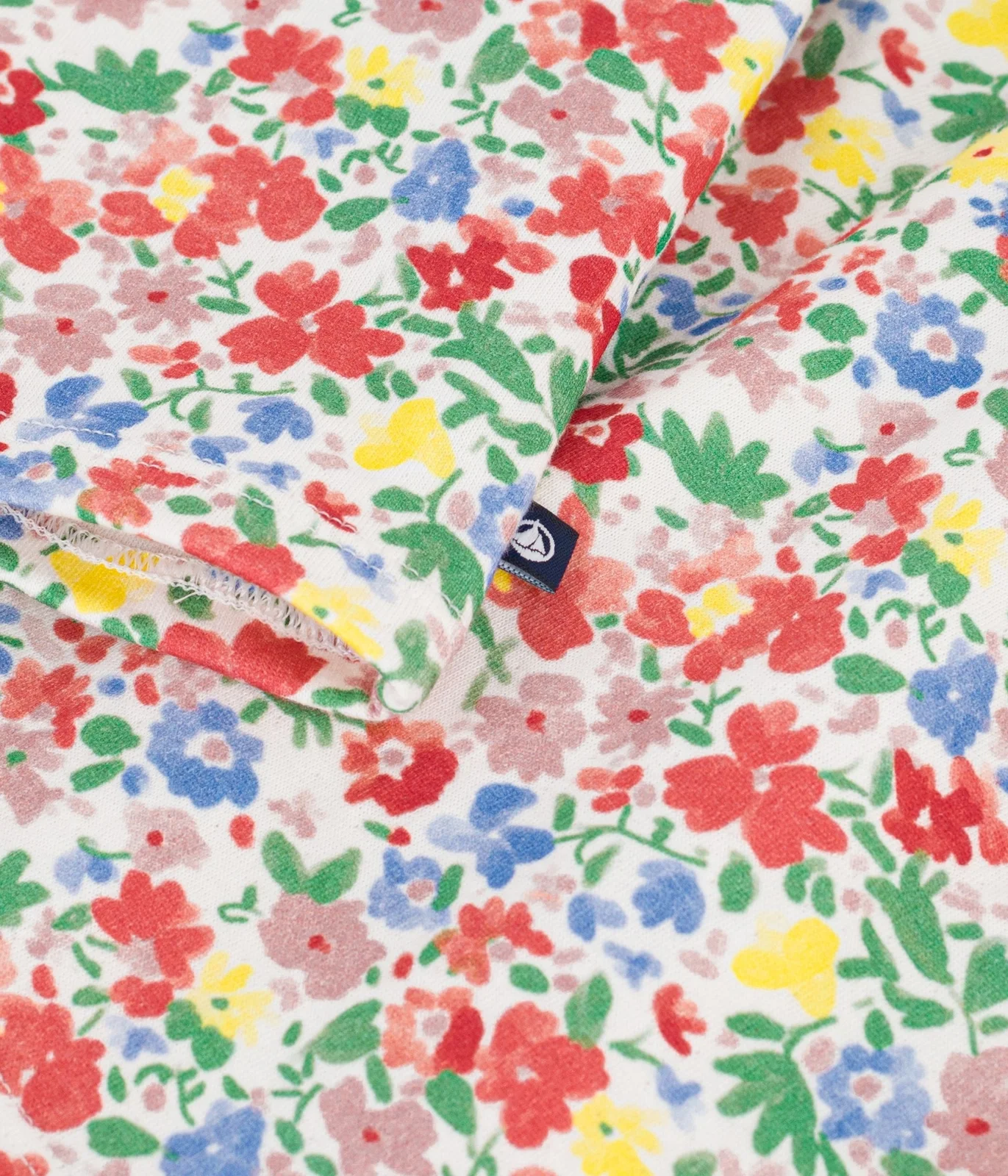 Babies' long sleeved floral-print cotton dress