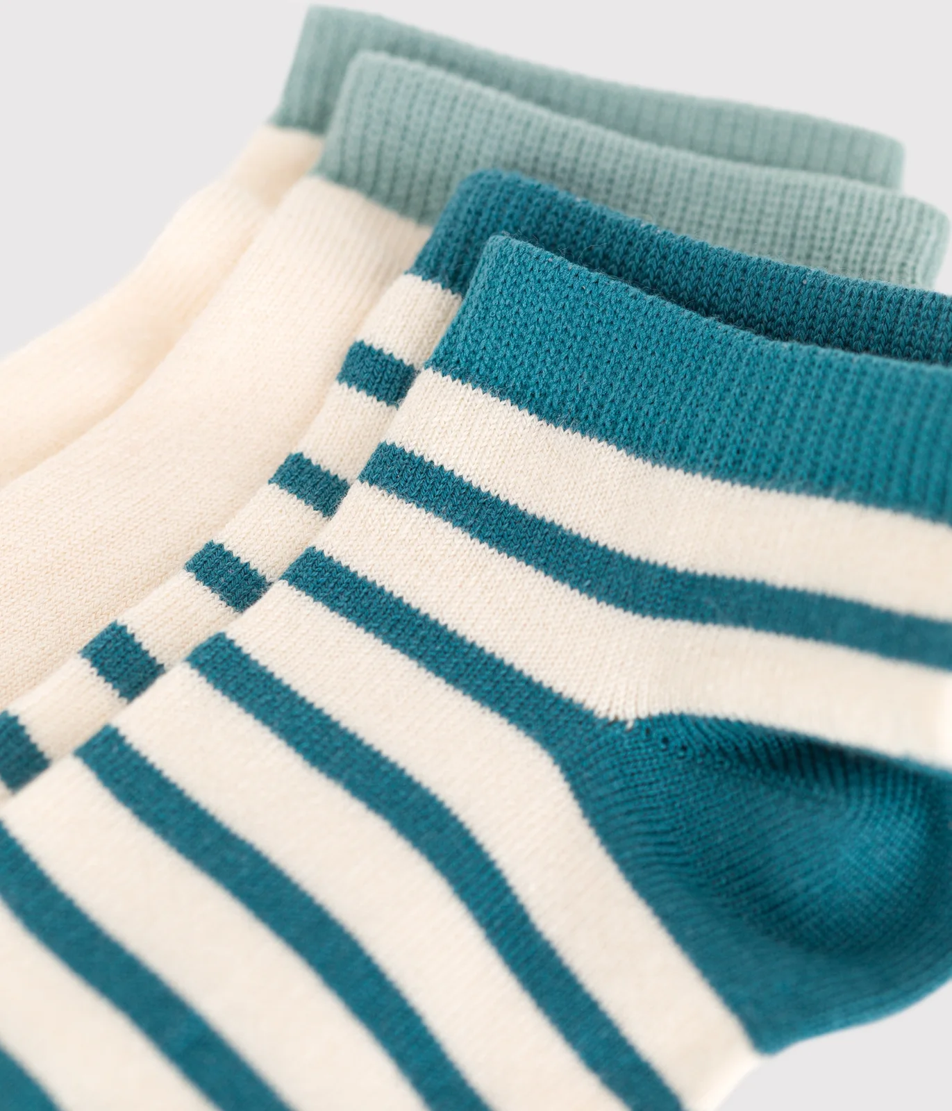Pairs of children's stripy cotton socks - 2-pack