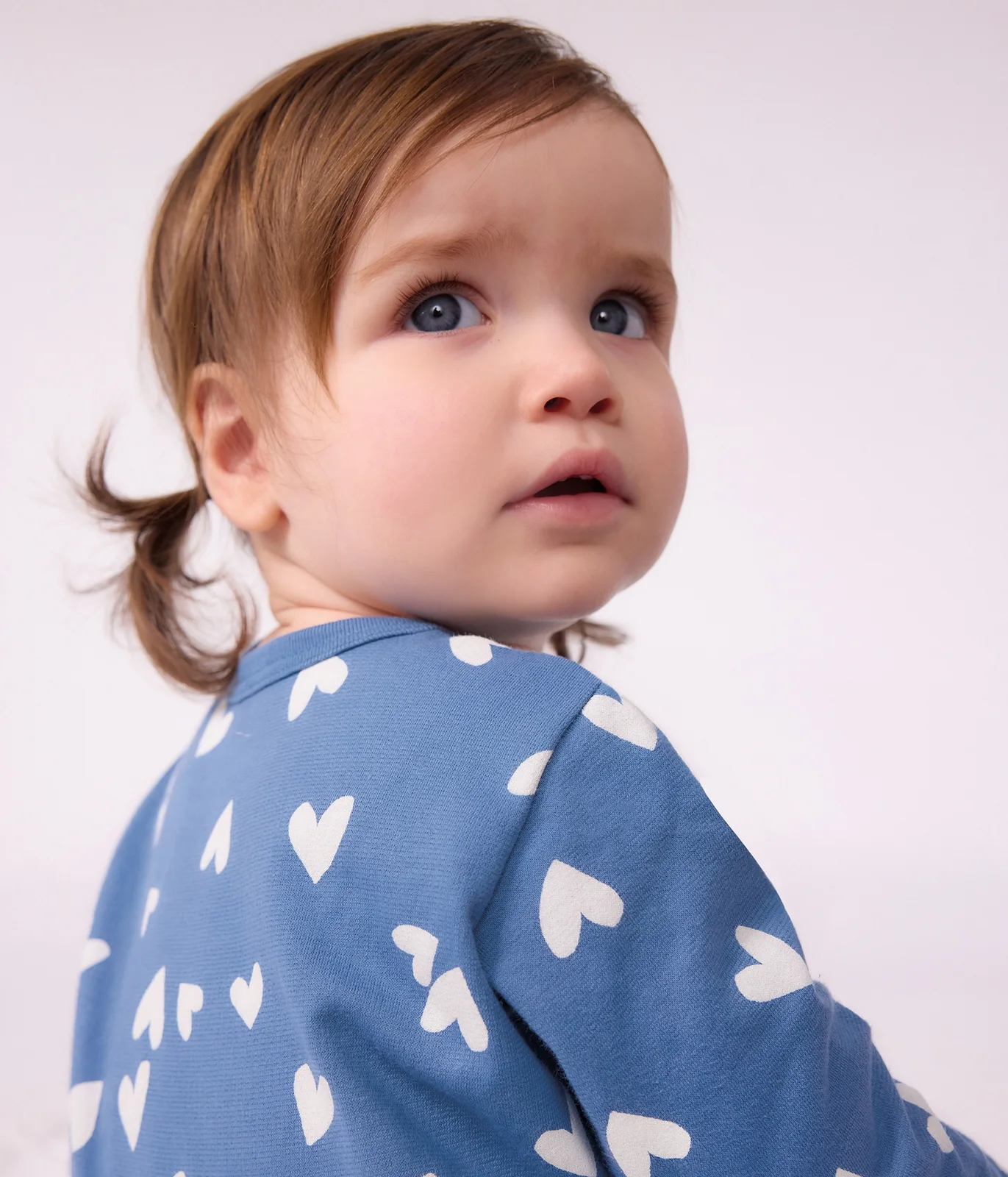 Babies' heart-print fleece pyjamas