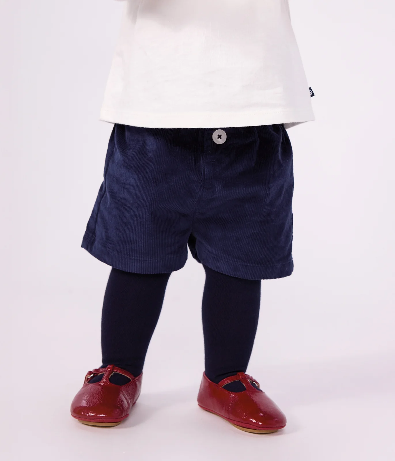 Babies' plain corduroy shorts