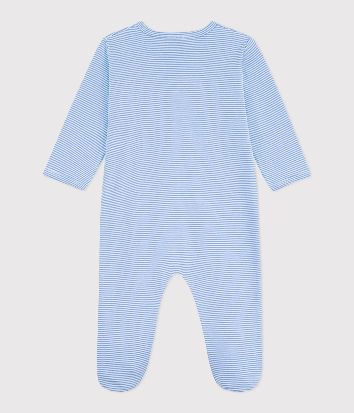 Babies' stripy printed cotton pyjama suit