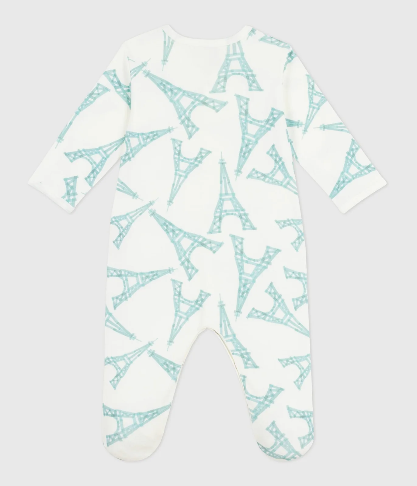 Babies' Eiffel Tower print cotton pyjama suit