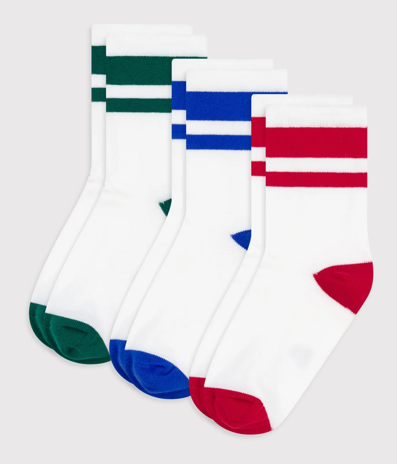Children's plain cotton socks - 3-pack