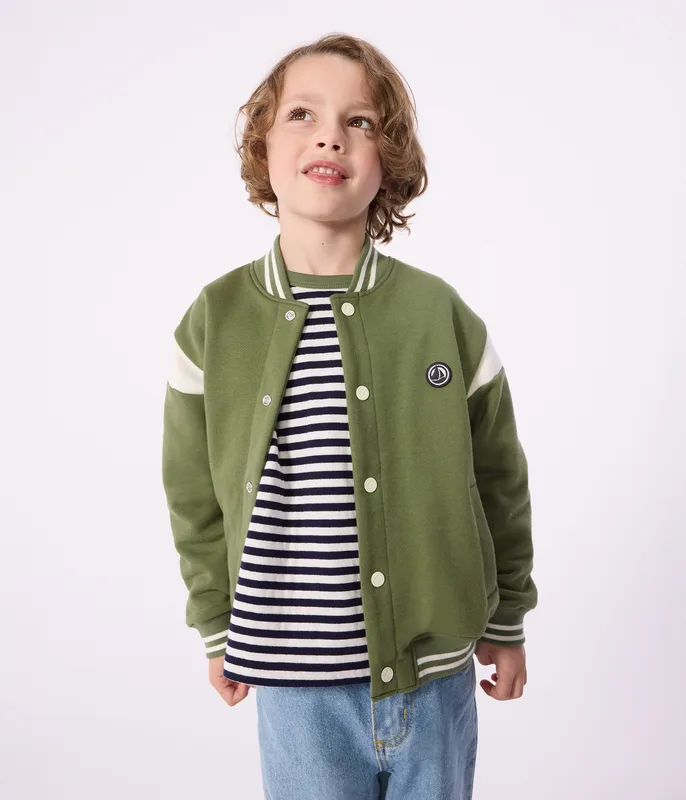 Children's varsity-style cotton jacket