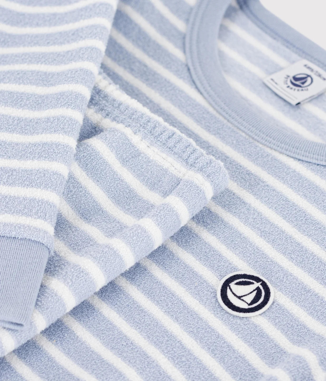 Children's stripy cotton terry pyjamas