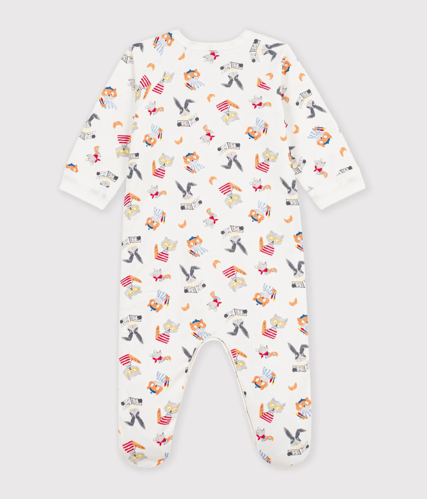 Babies' animal-print fleece pyjamas