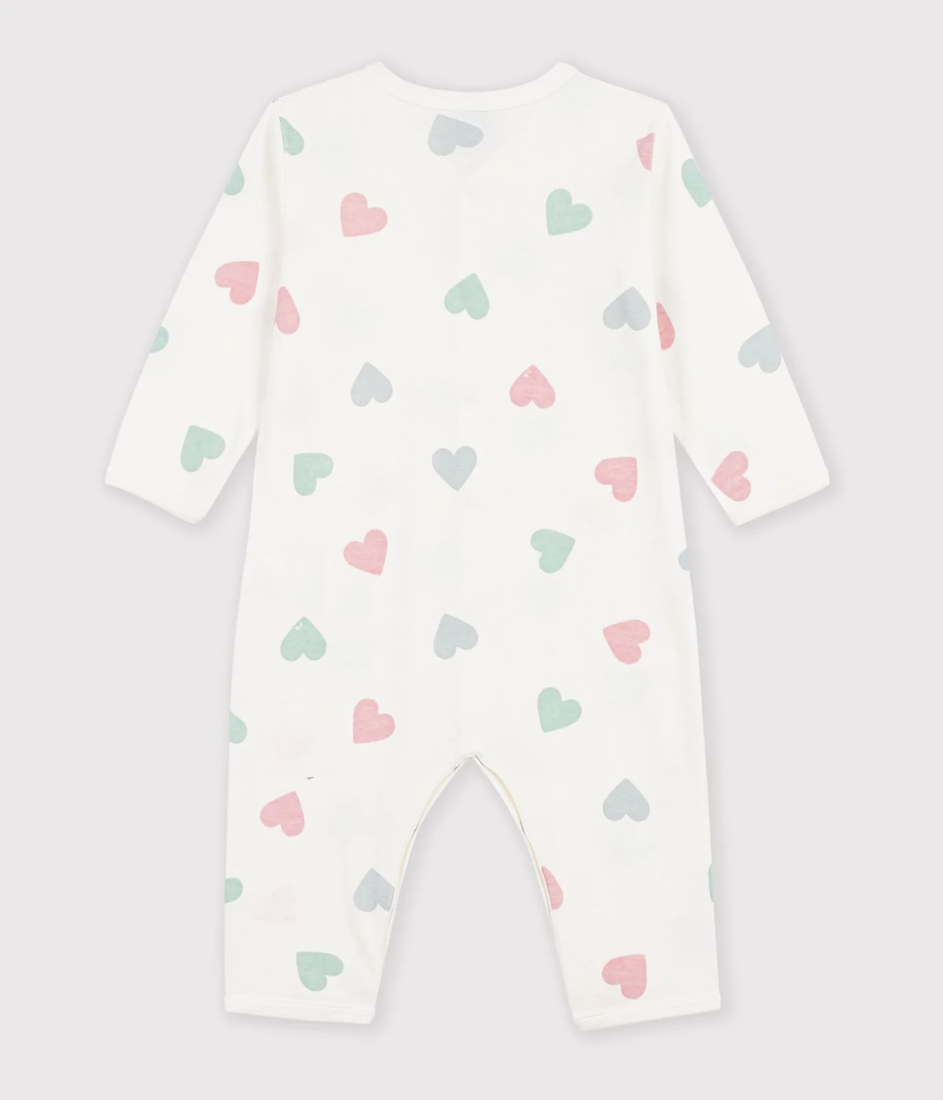 Pyjama bébé en coton sans pieds imprimé cœurs