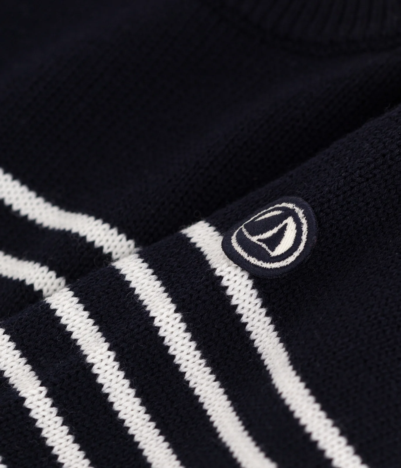Children's stripy sailor jumper in wool and cotton