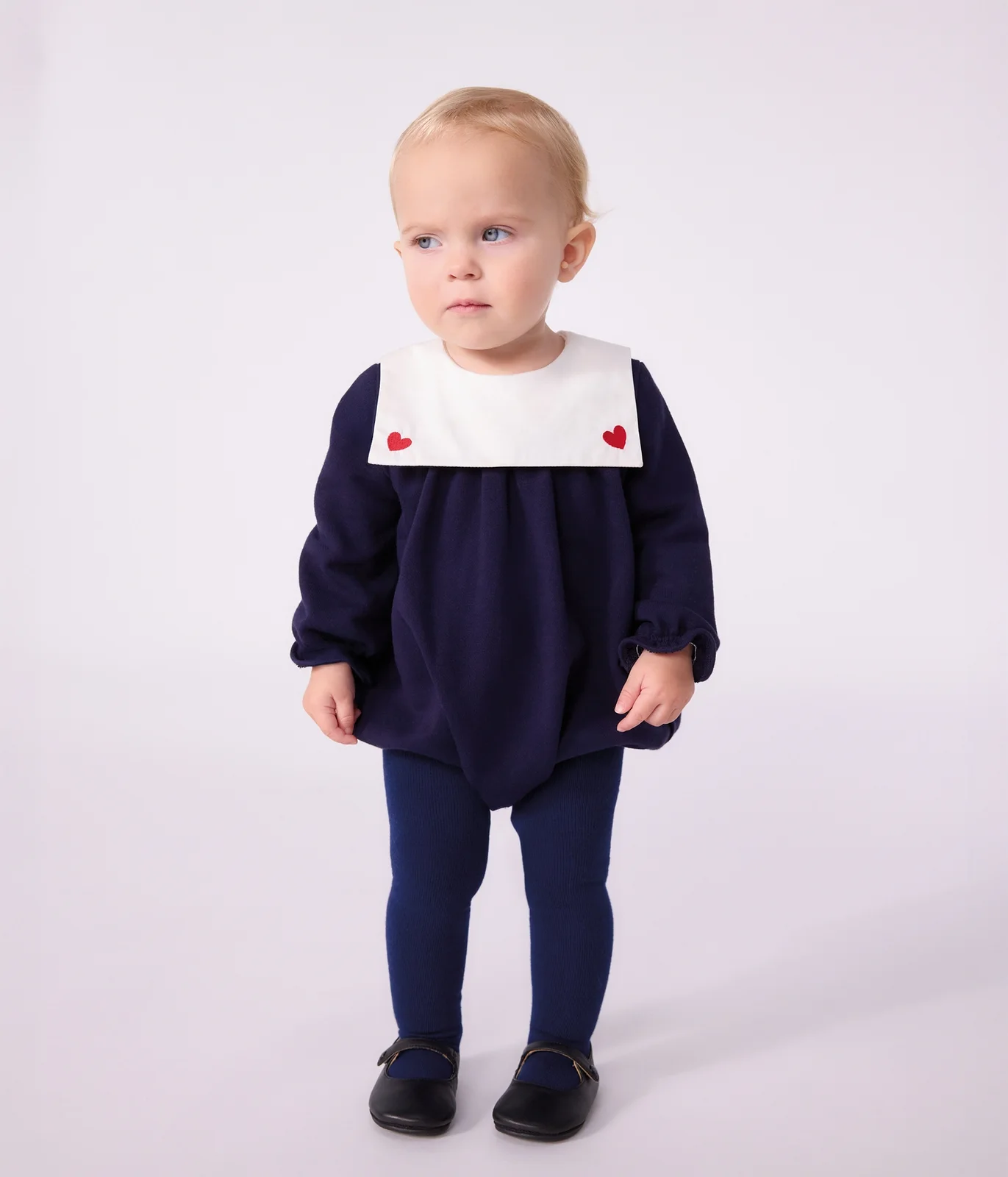 Solid cotton baby tights