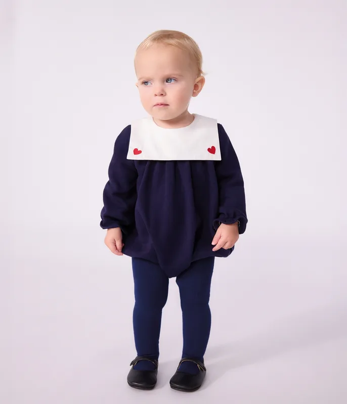 Solid cotton baby tights