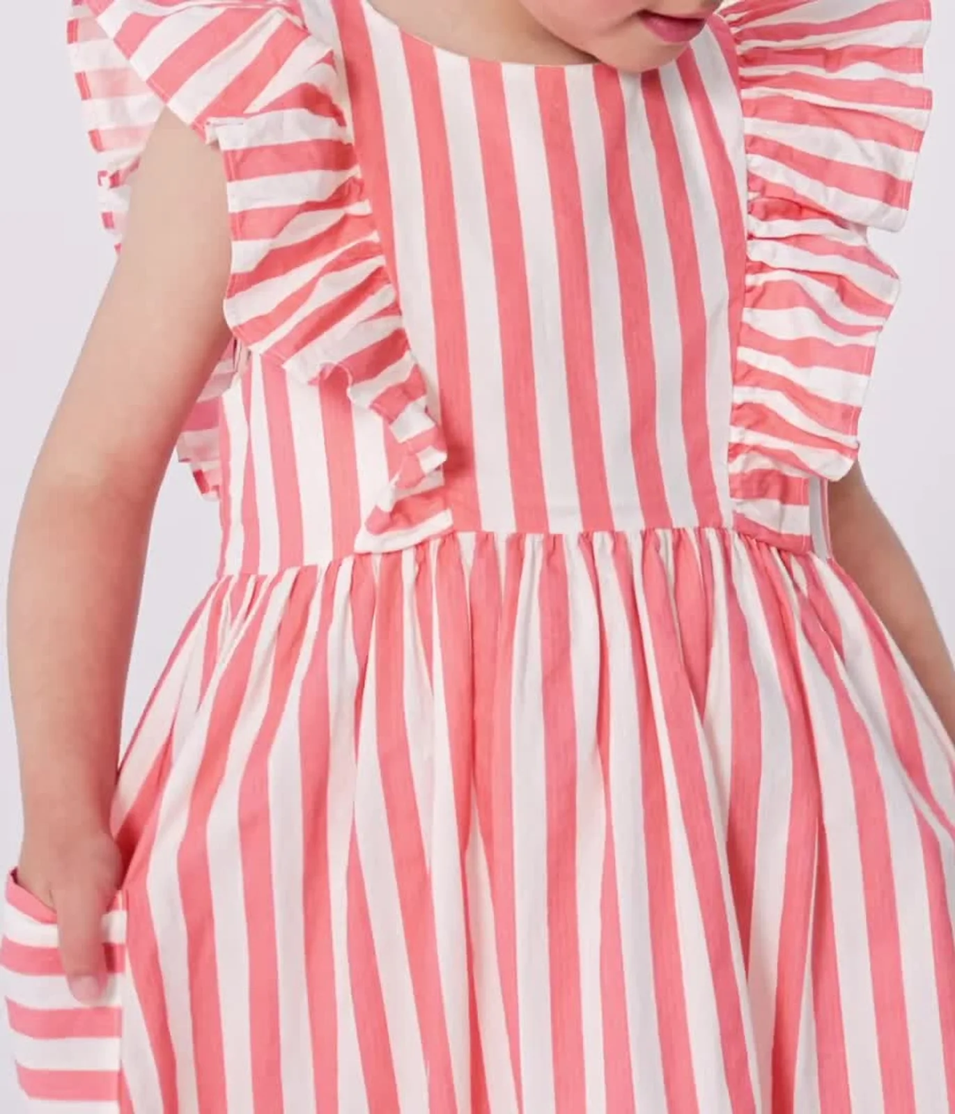 Children's sleeveless stripy cotton dress