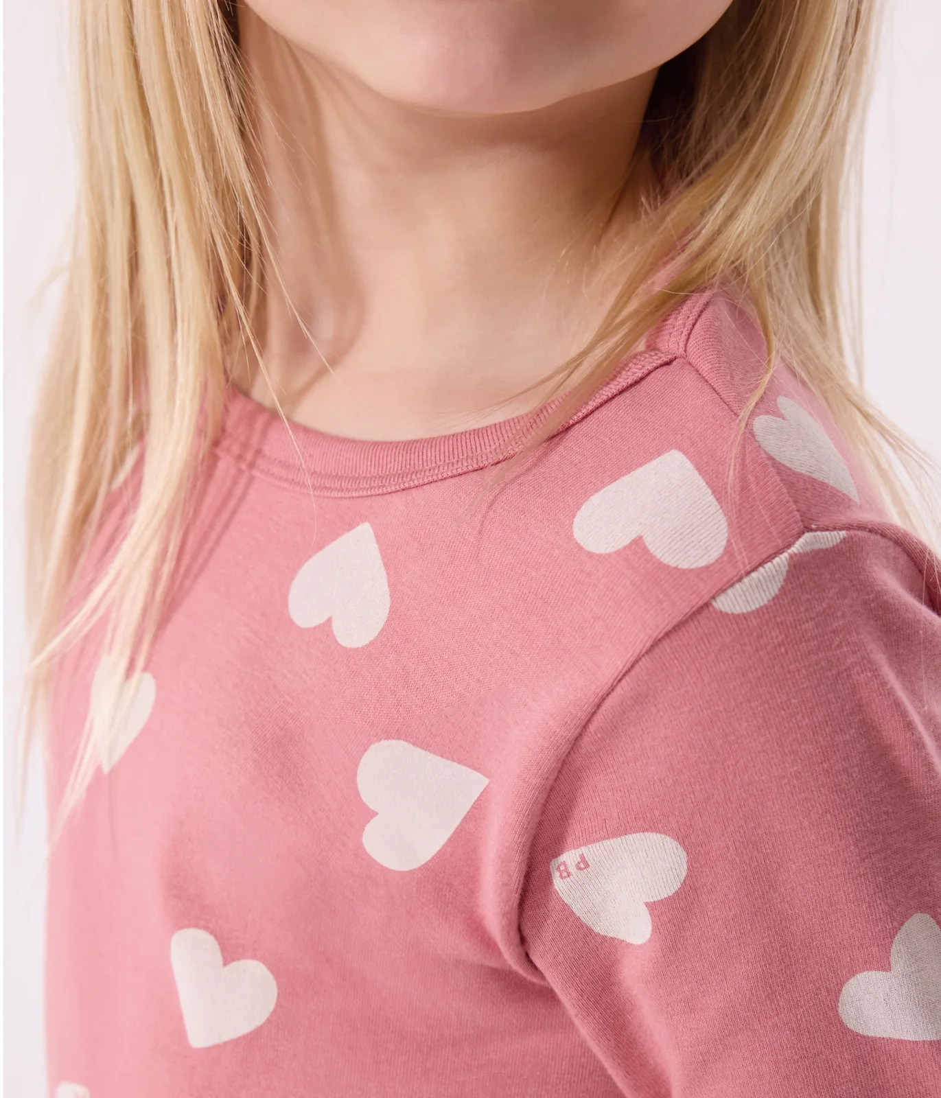 Children's heart print cotton pyjamas