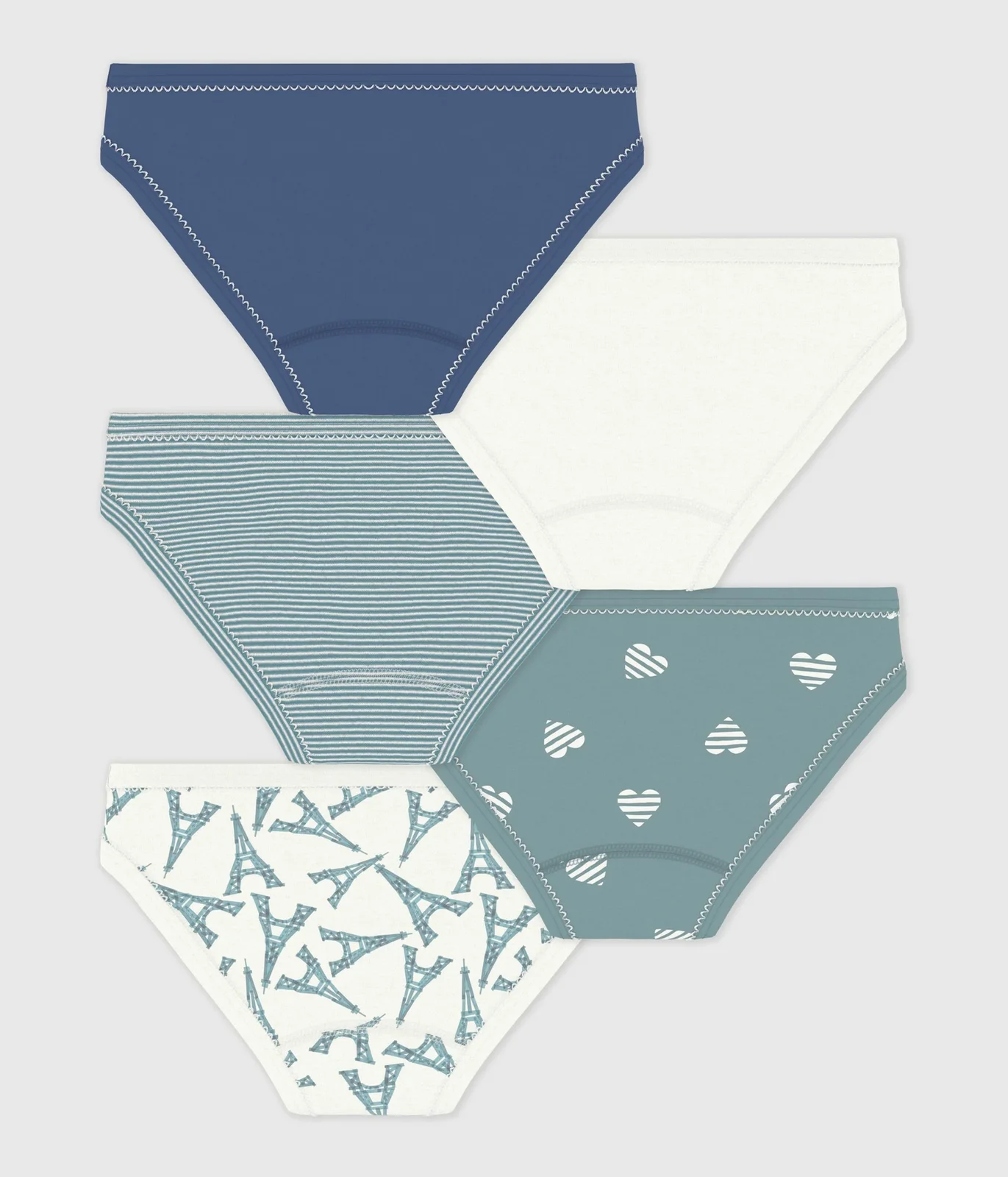 Pack of children's printed cotton pants