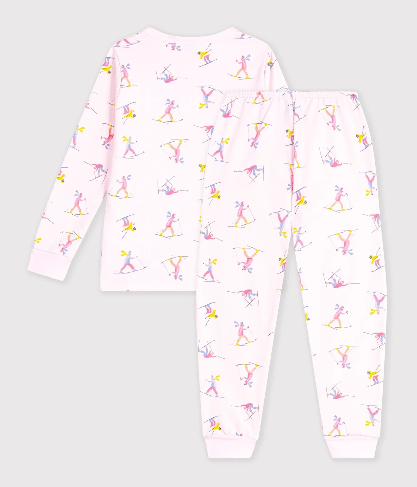 Children's pyjamas in ski-print fleece