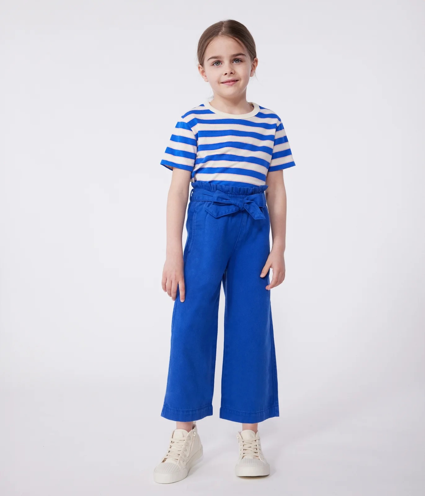 Children's cotton and Lyocell blend trousers.