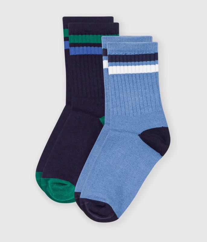 2 pairs of children's plain cotton socks