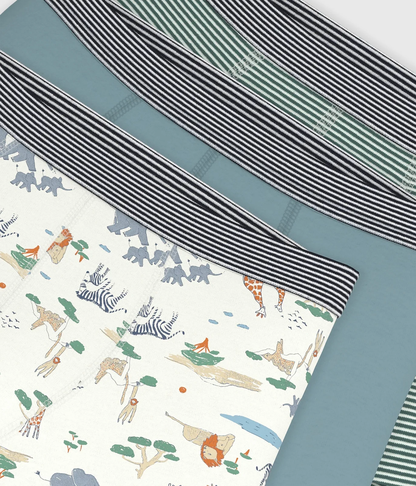 Pack of children's savanna print cotton boxers