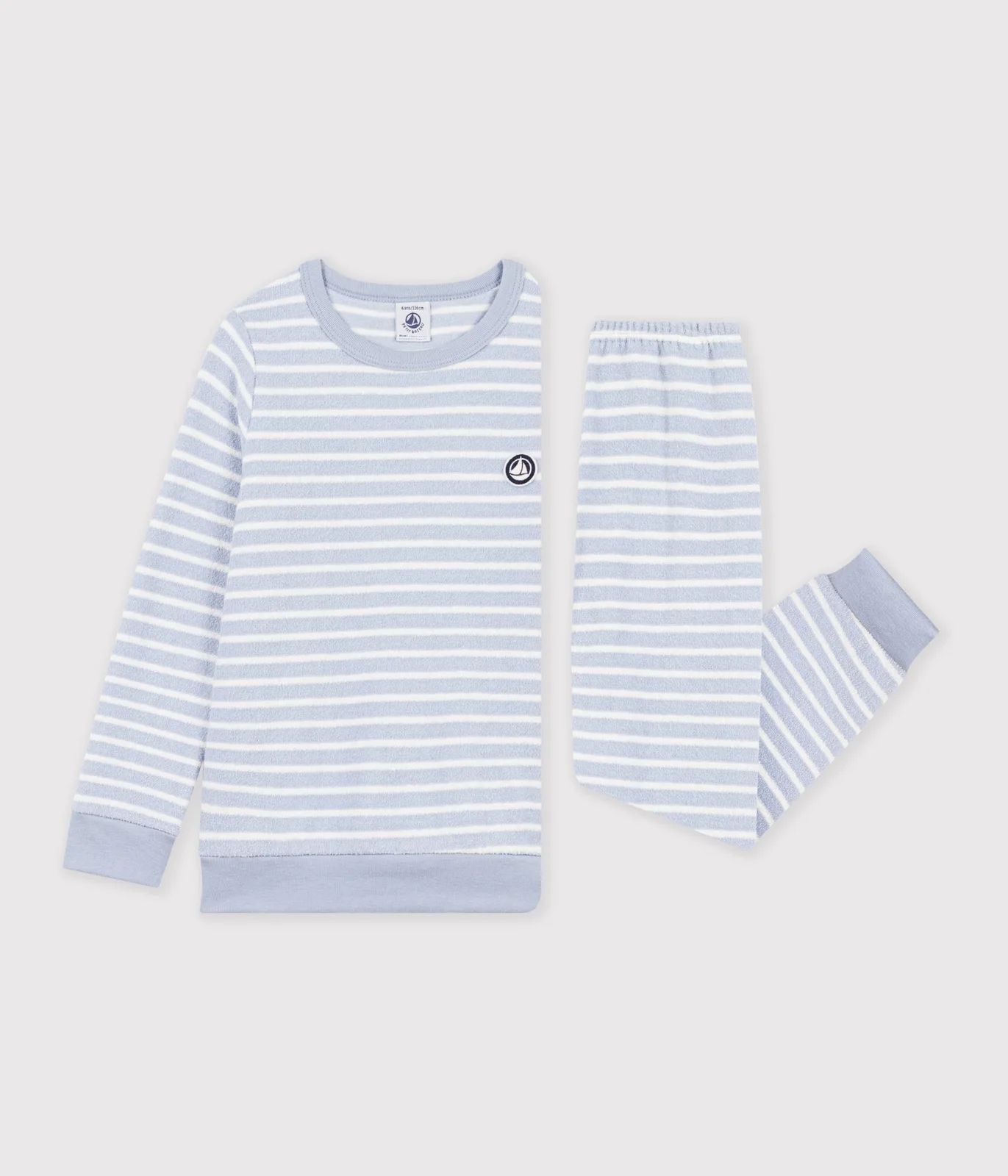 Children's stripy cotton terry pyjamas