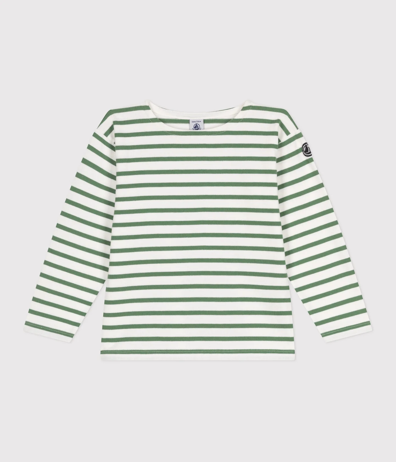 Children's unisex long-sleeved cotton Breton top