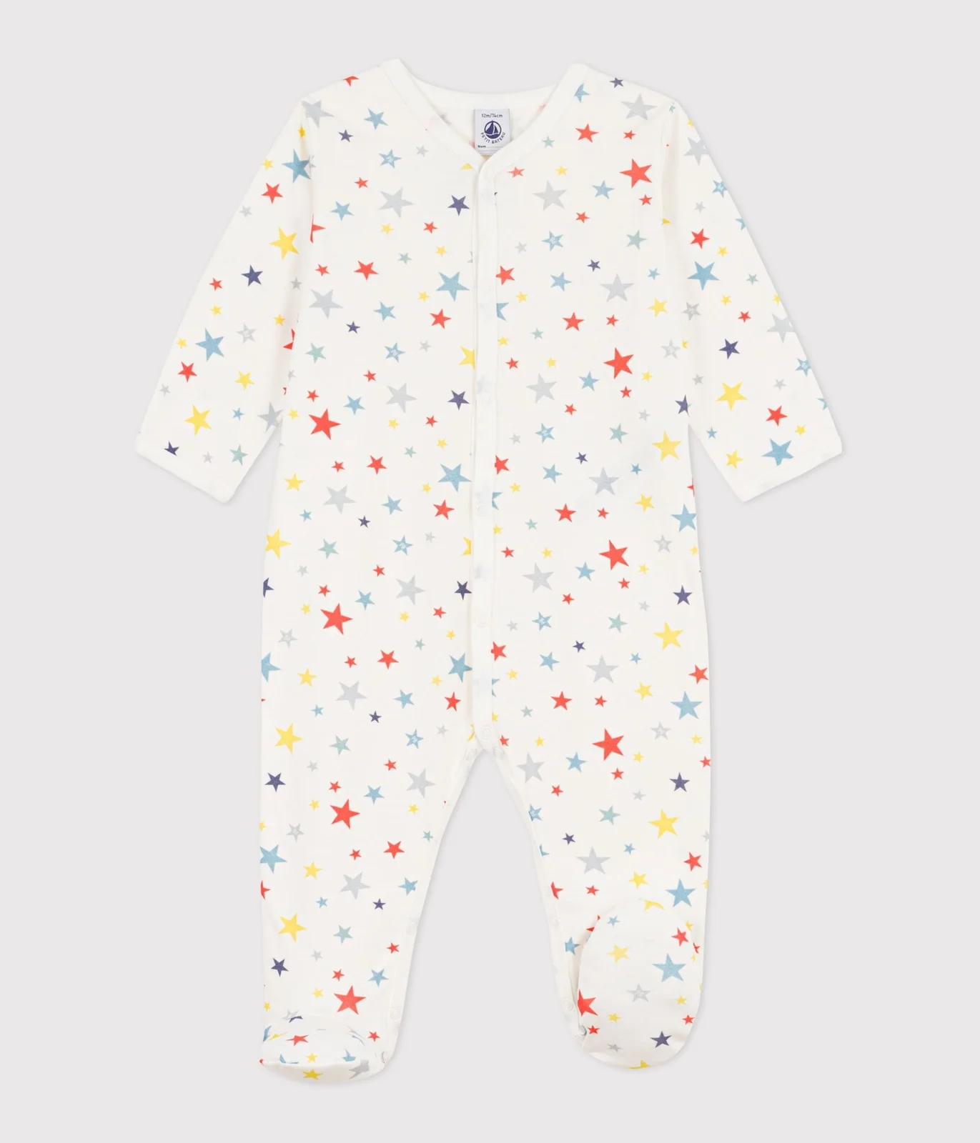 Babies' star print cotton pyjama suit