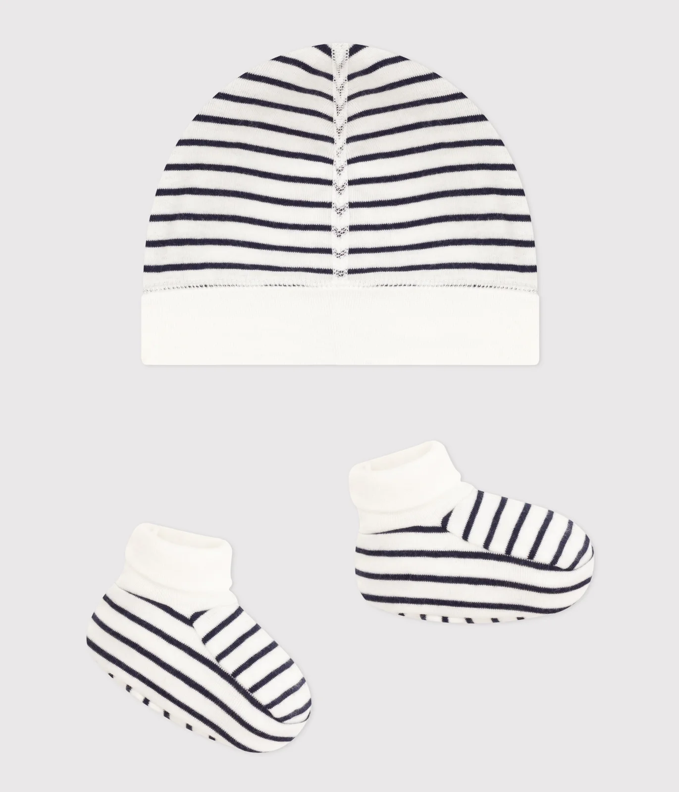 Babies' Breton Bonnet and Bootees Set