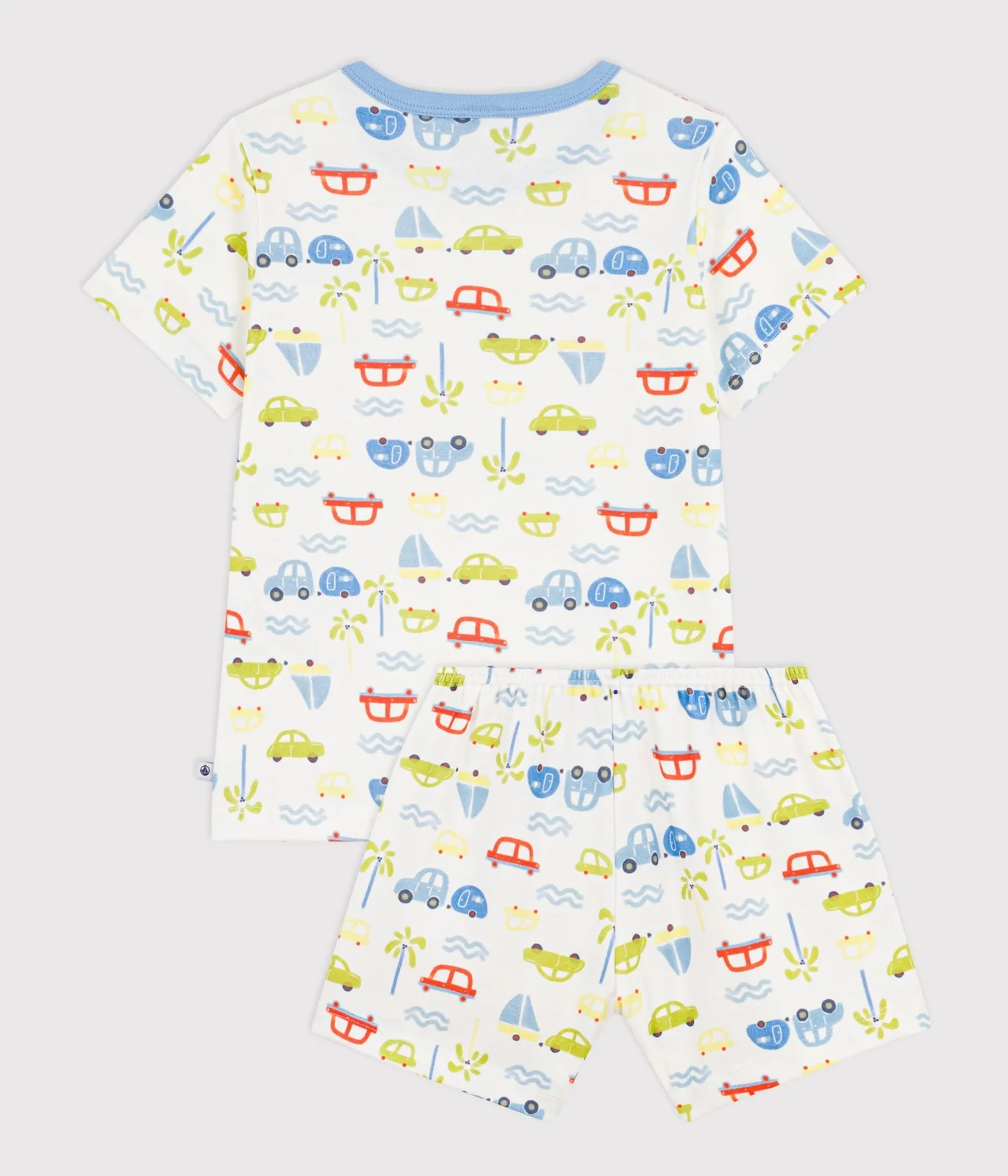 Children's short car print cotton pyjamas