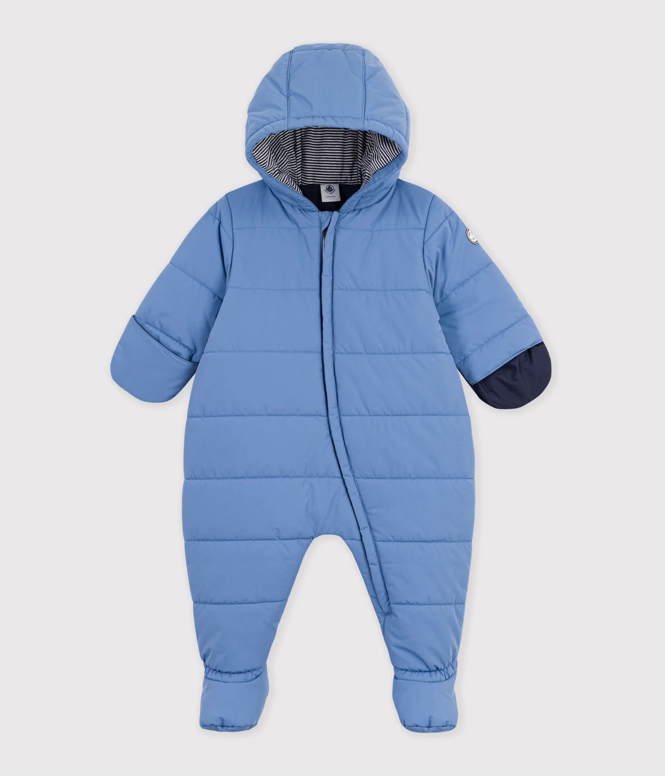Babies' plain polyester snowsuit