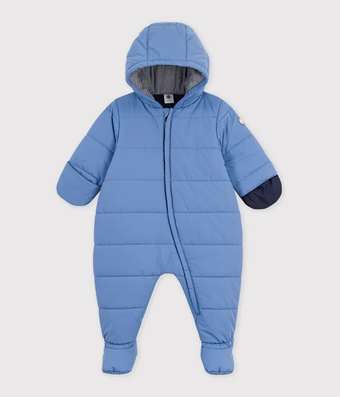 Babies' plain polyester snowsuit