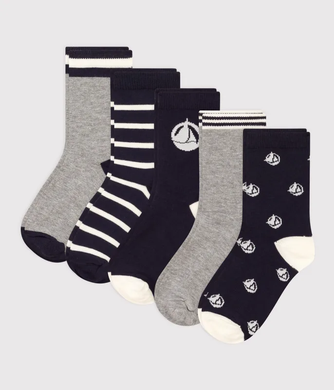 Pack of printed cotton socks for children