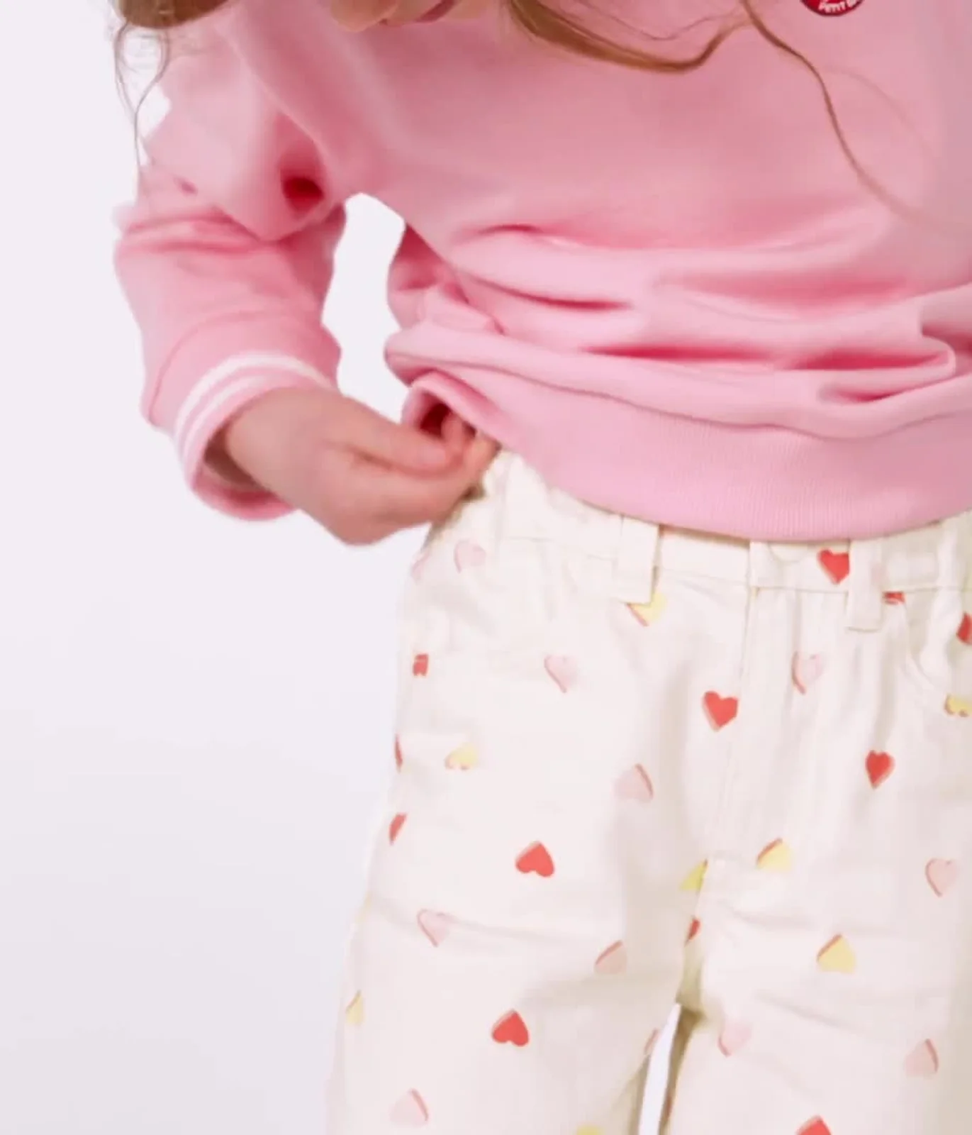 Children's wide-leg cotton trousers