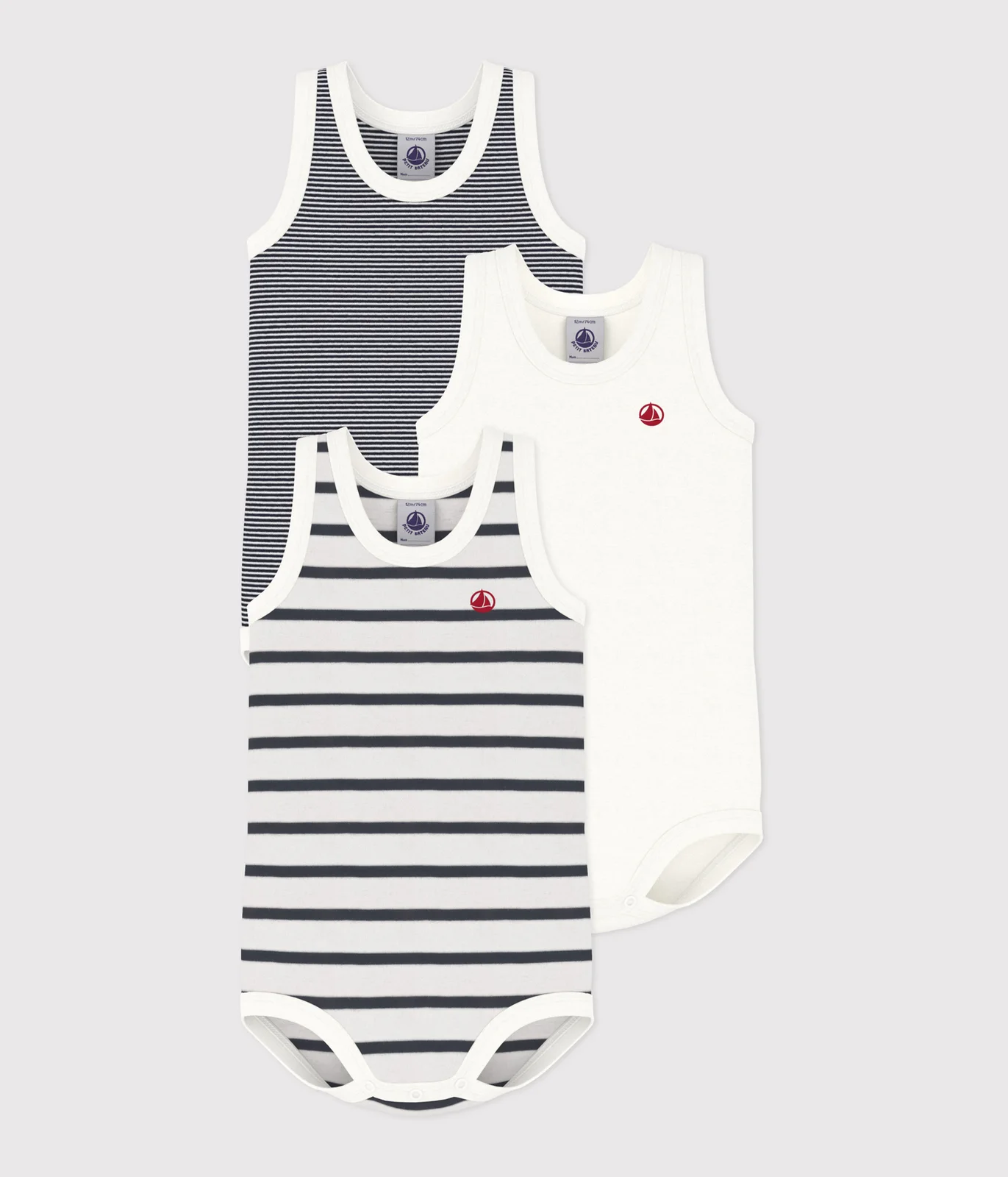 Babies' sleeveless bodysuits - 3-Pack