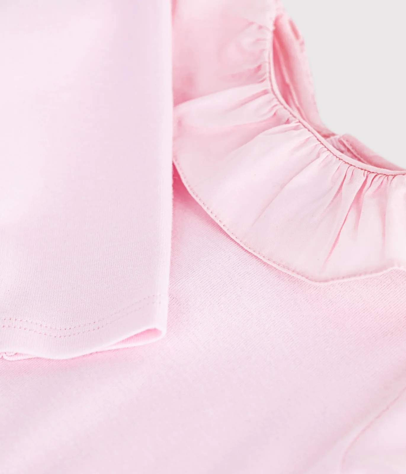 Babies' plain cotton body with a collar