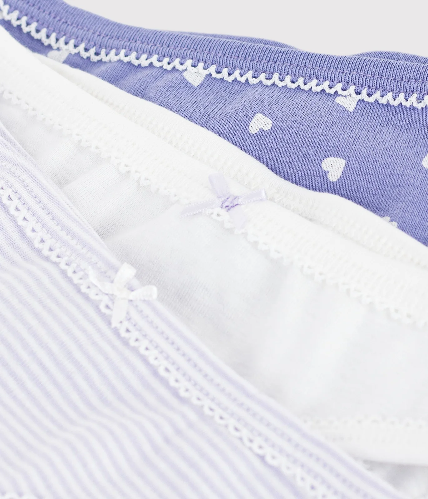 Pack of children's cotton pants with hearts