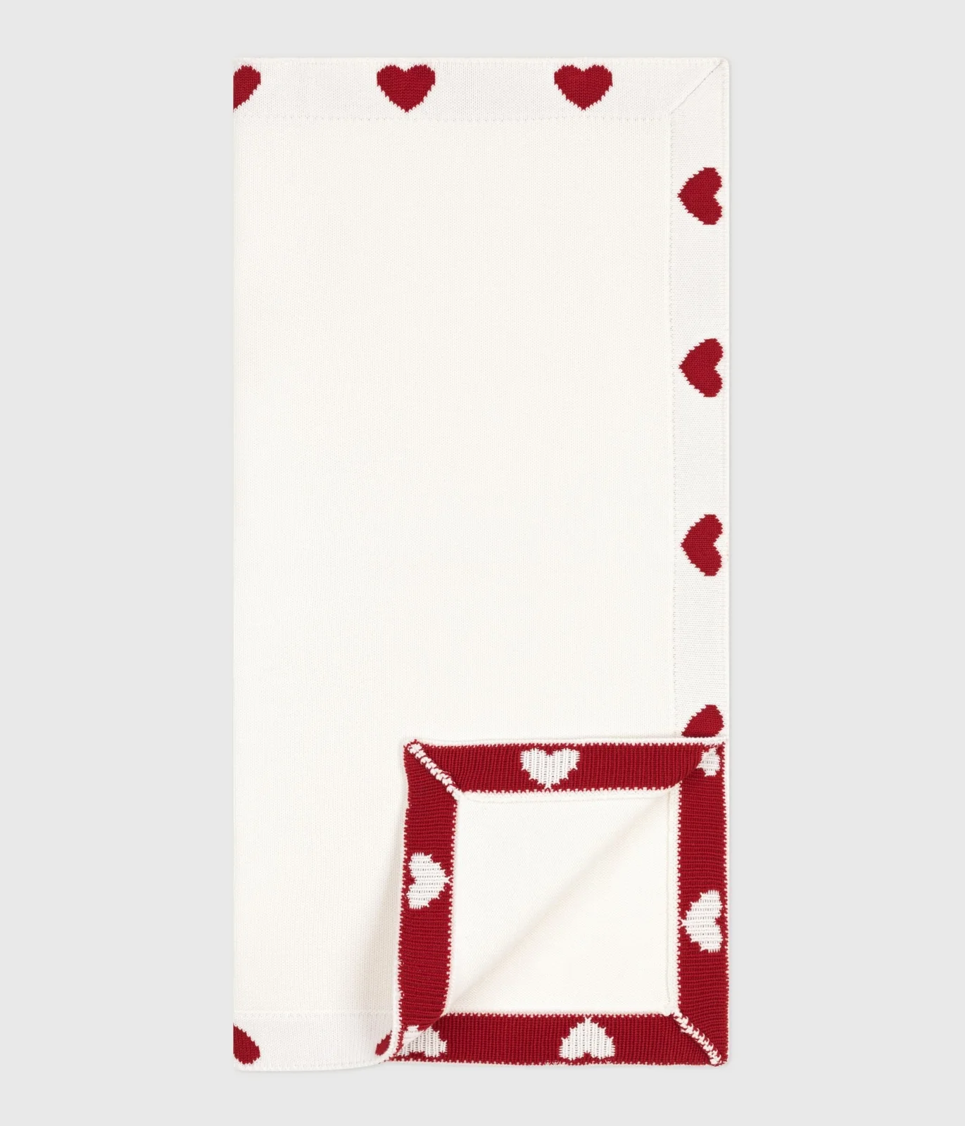 Unisex knitted cotton baby blanket