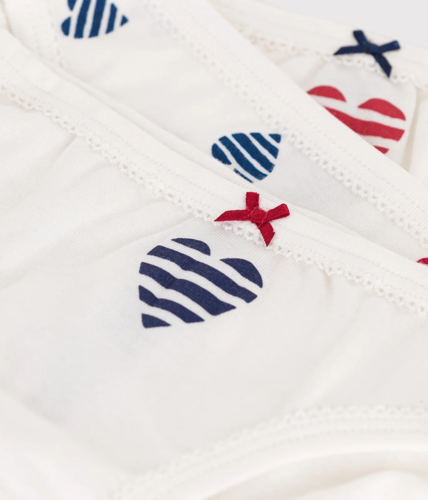 Children's heart-print cotton pants - 3-Pack