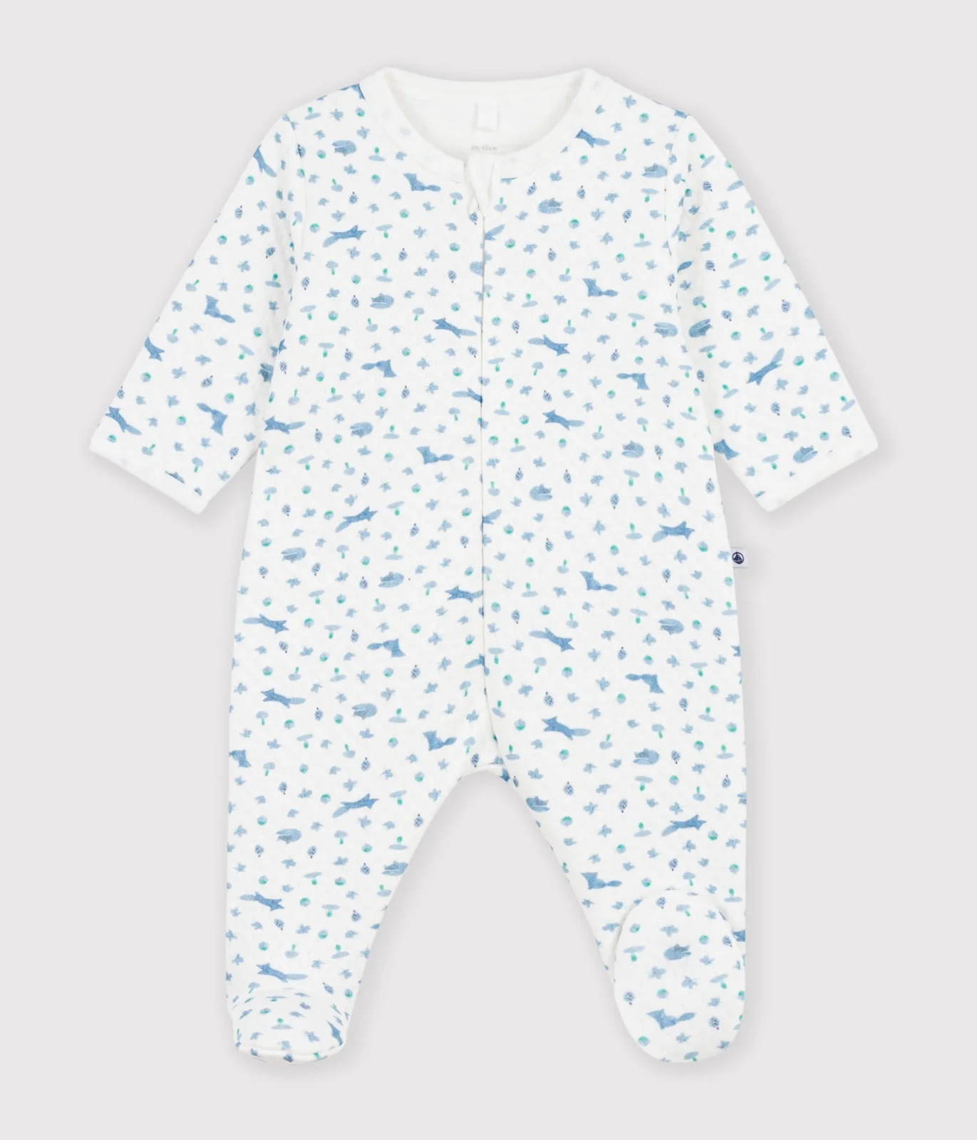 Babies' fox print tube knit pyjama suit